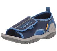 KEEN Sandalia unisex con punta abierta Knotch River para niños, Profundidades azul cobalto brillante, 27/28 EU