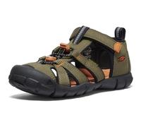 KEEN Sandalia unisex para niños Seacamp 2 CNX, Dark Olive Gold Flame, 37 EU
