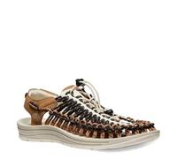 KEEN Sandalias Uneek para hombre, negro (Black/Chipmunk), 42.5 EU