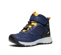 KEEN Skua Mid Waterproof, Botas de Senderismo Unisex niños, Naval Academy/Yolk Yellow, 24