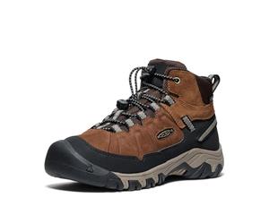 KEEN Targhee 4 Mid - Botas de senderismo impermeables unisex para niños, Bison Brindle, 34 EU