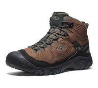 KEEN Targhee 4 Mid Height Durable Comfortable Waterproof, Botas de Senderismo Hombre, Negro (Bison/Black), 44.5 EU