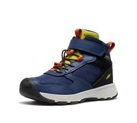 KEEN Unisex-Child Skua Mid Waterproof Hiking Boots, Naval Academy/Rogue Green, 30