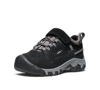 KEEN Unisex-Child Targhee 4 Low Waterproof Hiking Shoes, Black/Steel Grey, 27/28