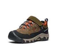 KEEN Unisex-Child Targhee 4 Low Waterproof Hiking Shoes, Dark Olive/Gold Flame, 37
