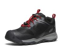 KEEN Wanduro Low Waterproof, Zapatillas para Caminar, Black/Ribbon Red, 34 EU