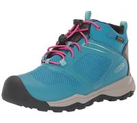KEEN Wanduro Mid Height Waterproof Easy on Durable Sneaker, Botas para Senderismo, Fjord Blue Fuchsia Purple, 31 EU