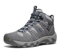 KEEN Women's Headout Mid Waterproof Hiking Boots, Steel Grey/Blue Heaven, 35
