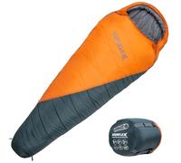 KEENFLEX Saco de Dormir Momia 3 Estaciones (Orange 1800g -18,1°C)