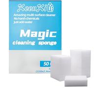 KeenKiD 50 esponjas mágicas de limpieza de esponja de melamina, esponjas de espuma, multifuncionales, para limpieza del hogar, cocina, 100 x 60 x 20 mm (50)