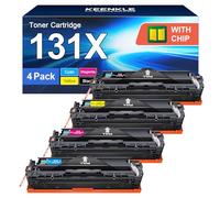 KEENKLE 131 Cartuchos de tóner compatibles para HP 131A CF210A 131X CF210X CF211X CF213X CF212X para Laserjet Pro 200 Color MFP M276nw M276n M251nw CP1215 CP1515n (Negro, Cian, Amarillo y Magenta, 4