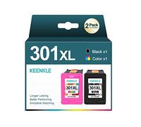 KEENKLE 301XL 301 XL Cartuchos de Repuesto para 301 Cartuchos de Impresora 301XL Multipack para Deskjet 2540 3050 2050 2544 2620, para Envy 4500 5530 4630 4504 4632 4502 (Negro, Color)
