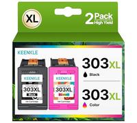 KEENKLE 303 XL Cartuchos de repuesto para HP 303 XL negro y color para HP 303XL para HP Envy Photo 6230 6232 6220 7830 7130 7134 6234 6222 6255 6258 6552 7120 7800 7900 0 Tango X (Negro Tri-Color, 2