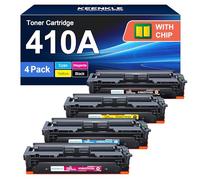 KEENKLE 410A - Cartucho de tóner Compatible para CF410A CF410X 410X CF411A CF412A CF413A para Color Laserjet Pro MFP M477fdw M477fnw M477fdn M377fdw M452dn M452nw M452dnw (4-4-4-4-Nw Pack)