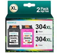 KEENKLE Remanufacturado Tinta 304XL, Negro y Tricolor, Pack de 2, para HP 304 XL 304XL, para HP Envy 5030 5000 5010 5032 5020 para HP Deskjet 2630 3750 3733 3735 3730 2632 26262