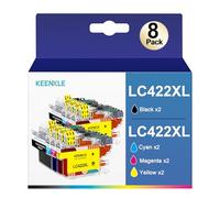 KEENKLE LC422XL Cartuchos de Tinta compatibles para Brother LC422 LC422XL LC-422XLVAL Multipack para Brother MFC-J5340DW MFC-J6540DW MFC-J6940DW MFC-J5740DW (2 Negro 2 Cian 2 Magenta 2 Amarillo)