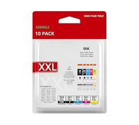 KEENKLE PGI 580XXL CLI 581XXL Cartuchos de Impresora Compatible para Canon 580 581 para Canon TR8550 Cartuchos de Impresora para Canon Pixma TS705a TS6350a TS8350 TS9550 TS705 (PGBK/C/M/Y/BK,10