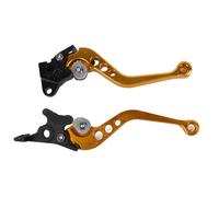 Keenso 1 par de 7/8" Palancas de Freno y Embrague, Palanca de Freno para GY6 y CG125(Oro)
