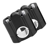 Keenso 1 par de Ala de Manillar de Motocicleta, Aleación de Aluminio de 28 Mm de Manejo de Manejo de Motocicletas Subvisor de Montaje (BLACK)