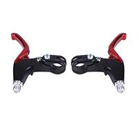 Keenso 1 par de Manetas de Freno de bicicleta, Manetas Universal Aleación de Aluminio de Bicicleta montaña (Rojo)