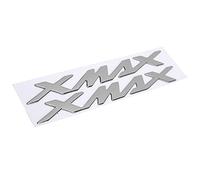 Keenso 1 par de Motocicletas 3D Sticker, Calcomanías 3dimensionales para el Emblema de la Motocicleta para XMAX 125 250 400 (SILVER)