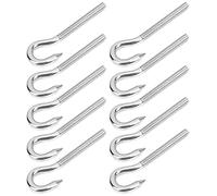 Keenso 10 ganchos de tornillo de acero inoxidable de alta dureza con rosca uniforme, a prueba de xido, ideal para productos electrnicos, industria qumica o equipos mecnicos, muebles (M6
