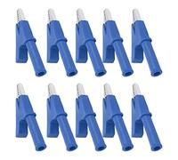 Keenso 10 Piezas de Abrazadera de Cocodrilo/sujeción de Prueba de de 10 Mm ABIERTA 10A - Probador de Tensión en Gran Parte Aplicable para Automóviles y Camiones Seguros y Confiables (BLUE)