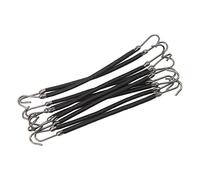 Keenso 10 Uds Gancho Elástico Lazo para el Cabello Estilo de Caballo Soporte Ganchos Cordón para Cabello Largo y Rizado (BLACK)