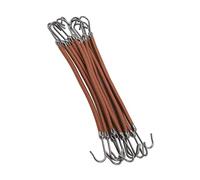 Keenso 10 Uds Gancho Elástico Lazo para el Cabello Estilo de Caballo Soporte Ganchos Cordón para Cabello Largo y Rizado (BROWN)