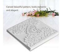 Keenso 10 Uds. Tarjetas de Invitación de Boda de Negocios Personalizadas Talladas de Estilo Europeo Diseño Romántico Elegante Suministros de Fiesta DIY (Modelo en forma de corazón)