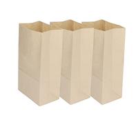 Keenso 100 STCS Lágrimas de Papel de Fuerza Fot de Alimentos Calentados Calidad de Alimentos Marrón Bolsas de para Pasteles Fingir Ser Ecológicos para el Medio Ambiente (240x130x80 mm)