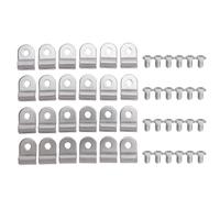 Keenso 12 Clips de Línea de Freno de Acero Inoxidable de 3/16 Pulgadas, Abrazaderas de Línea de Freno, Clips de Manguera de con Tornillos de Montaje para Fijación de de