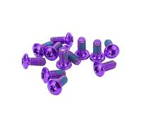 Keenso 12 Uds M5 Rotores de Freno de Disco Pernos Tornillos de Disco de Freno de Bicicleta (Purple