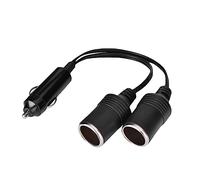 Keenso 12 V/24 V Cigarrillo doble Cable de zócalo ligero, 9,4 pulgadas