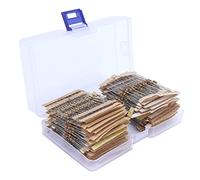 Keenso 1220pcs Kit de Resistencia Película de Carbono de Alta Precisión 1/4W 122 Valores para Entusiastas de los Electrónicos