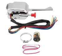 Keenso 12V Universal Interruptor Intermitente de señal de de la Varilla de Emergencia de Chrome Street, con 2 Pin LED Turn Blinker Light Flasher Relay