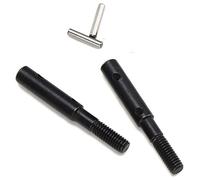 Keenso 2 ejes de soporte de portal de acero duro, con revestimiento de óxido negro, resistentes al desgaste, resistentes a la corrosión, para Axial Capra SCX10 III AX103007 1 RC Crawler Car