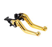 Keenso - 2 palancas de embrague, embrague de freno maestro cilíndrico palancas de freno para motocicleta universales de aleación de aluminio (Yellow)