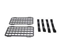 Keenso 2 Paneles Molle para Visera Solar, Organizador Universal para Automóvil con Correas Ajustables para Herramientas, Linternas, Bolígrafos, Material ABS Duradero, Se Adapta a