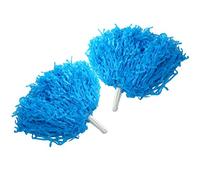 Keenso 2 Piezas de Pompones de Porristas, Pompones de Pompas de Animadora, Accesorios Deportivos de Baile para Fiestas, (Azul)