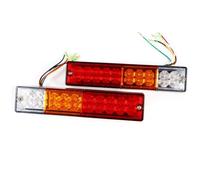 Keenso 2 piezas Luz Led Trasera, 20 LED camión Luz Trasera luz de Freno Luz Intermitente luz indicadora de retroceso para camión de remolque(12V) luces remolque traseras retangulares