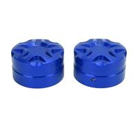 Keenso 2 Tapas para Interruptor de Elevación del Parabrisas de Motocicleta, Tapa Decorativa de Aleación de Aluminio con Llave, Repuesto para ADV150, ADV160 y ADV350. (BLUE)