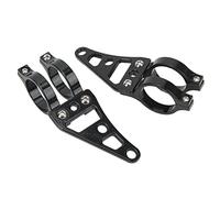 Keenso 2 Uds Soporte de Montaje de Faro de Horquilla de 41mm, Abrazaderas de Soporte de Lámpara de Cabeza de Motocicleta para