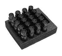 Keenso 20 Pernos de Rueda Cónicos M14x1.5, Tuercas de Seguridad, Pernos de Seguridad Cónicos, Accesorios Universales para Automóvil, Clase 12.9, para Trabajo Pesado, para Reemplazo (BLACK)