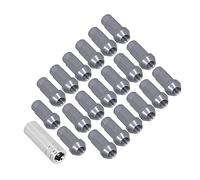 Keenso 20 Tuercas de Rueda, Rosca M14 X 1,5 de 2 Pulgadas de 7075 T6, Tuercas de Bloqueo de Aluminio, con Herramienta de Montaje, para Fijación de Cubo de Rueda de Vehículo (Color Ti)