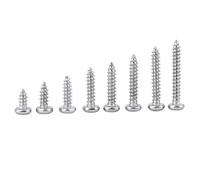 Keenso 200pcs M3 Self -Learning Tornillos de acero erupción para muebles de madera ideales para reparaciones e invenciones (tornillos autorroscantes de cabeza plana #01)