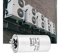 Keenso 25 UF Round CBB65 450 V Consistente para Motor de Aire Acondicionado, Carcasa de Aluminio, Anti -explosión - Ideal para Dispositivos Industriales, Diseño Profesional Incluye 1 Condensador