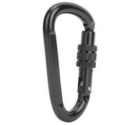 Keenso 30KN Carbon Steel Outdoor Heavy Duty Mosquetón de Alpinismo Escalada en Roca Cerradura Principal Hebilla de Seguridad Mosquetones de Escalada Negro