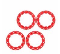 Keenso 4 Embellecedores de Cubo de Rueda ATV de 10 Pulgadas, Diseño Deportivo de Plástico ABS, Ajuste Universal para Go Kart, con Protección contra Arañazos y Fácil Instalación (Rojo)