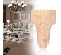 Keenso 4 Patas de sofá de Madera Tallada, Patas de Mesa de Estilo Europeo para Gabinetes, Juego de de Muebles Distintivo y Elegante (10 * 5cm)